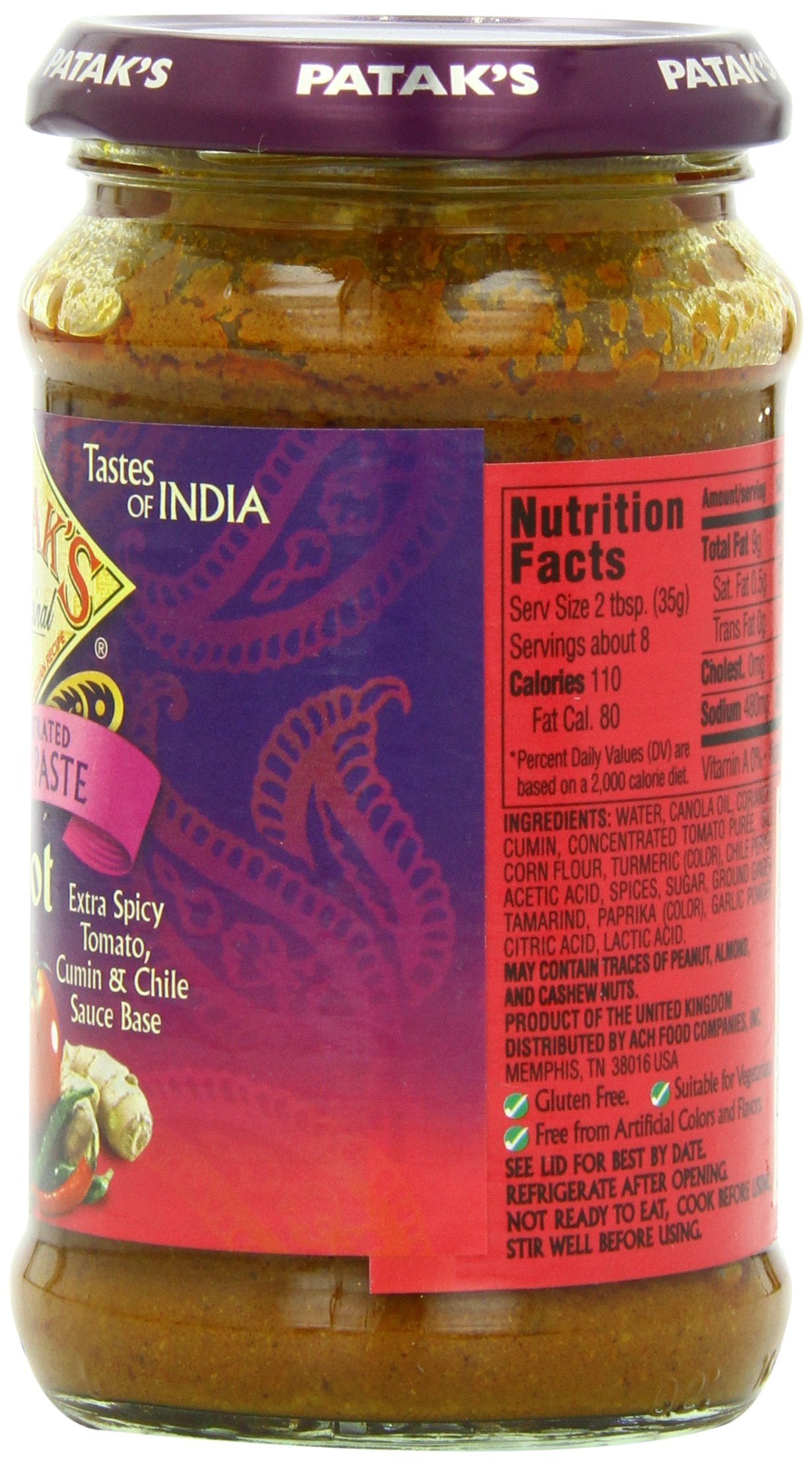 PATAKS PASTE CURRY VINDALOO, 10 OZ