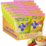 Party Of Thai-Inspired Popcorn Variety Pack - 6 Chili Lime + 6 Pad Thai Mini Size Bags - Bold, Tangy, Spicy, and Savory Flavored Popped Popcorn Snack