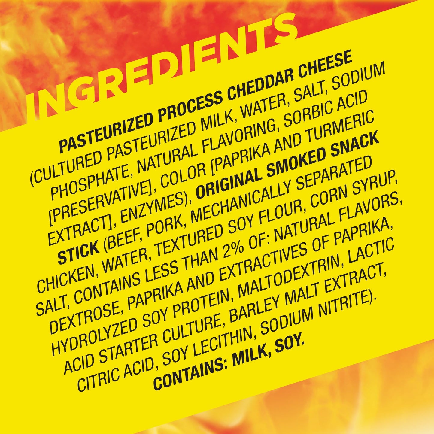 Slim Jim Beef 'N Cheese Smoked Meat Sticks, Original Flavor, 7g Protein Per Serving, 1.15 oz. (14 Count)