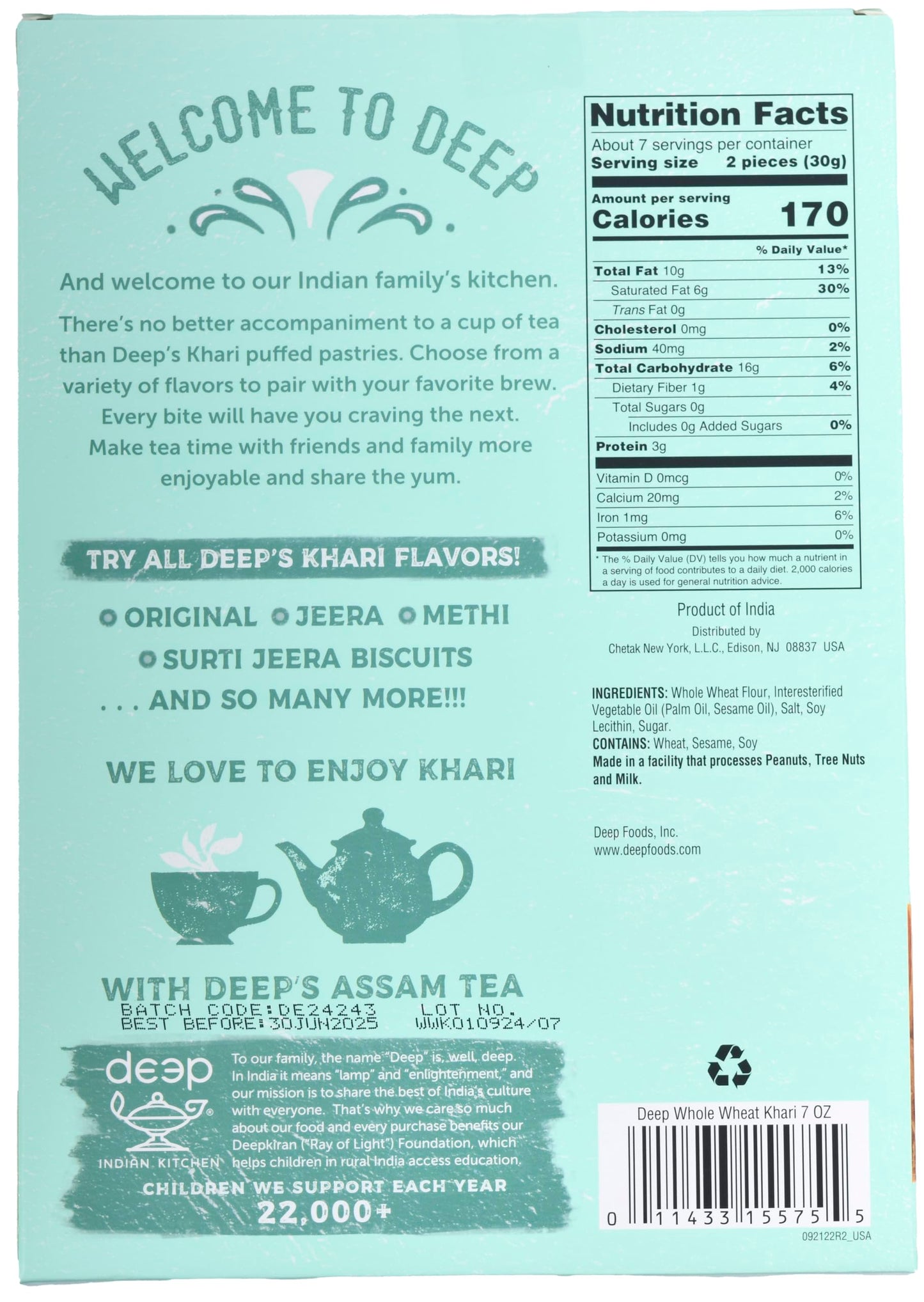 Whole Wheat Khari (7oz)