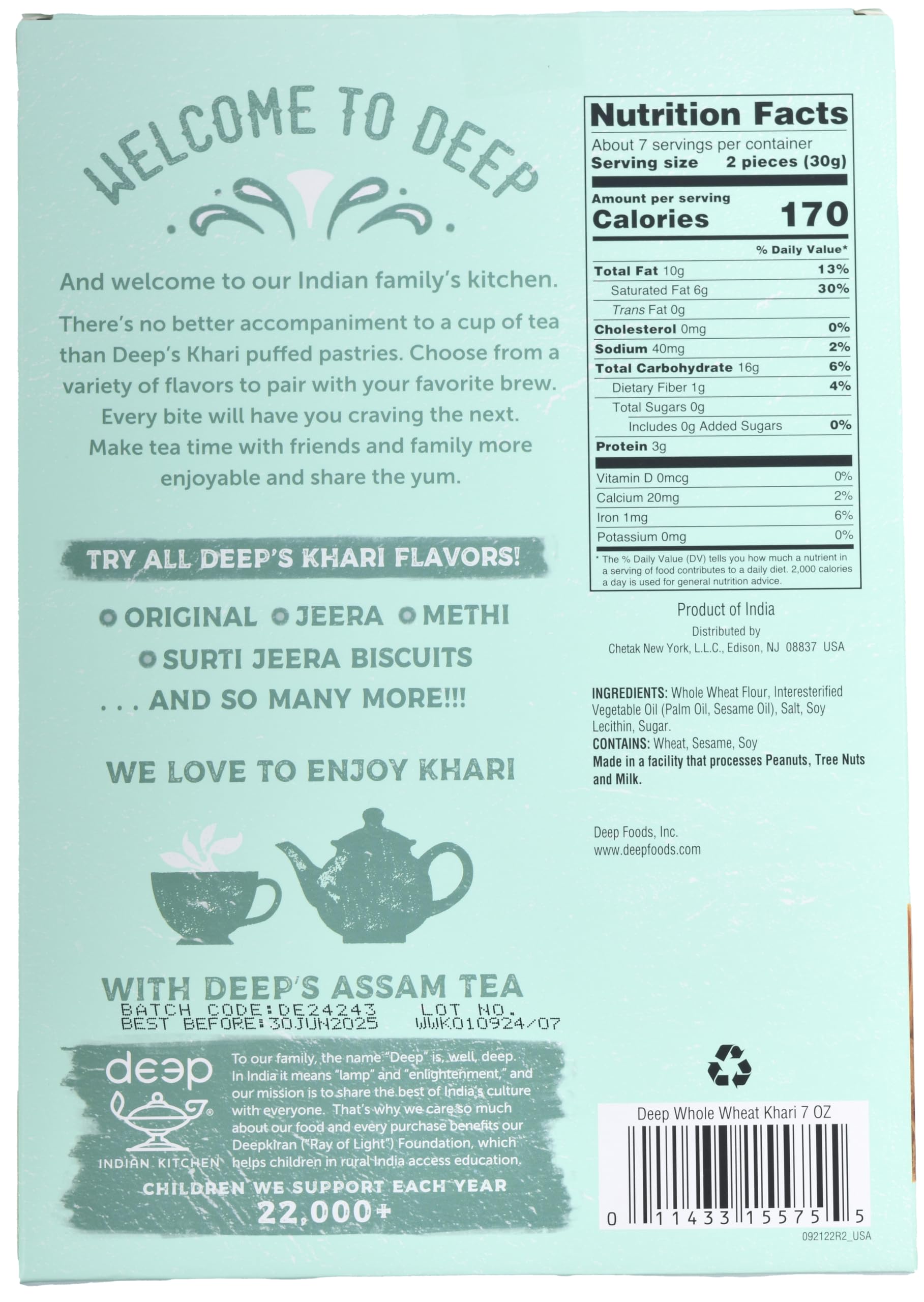 Whole Wheat Khari (7oz)