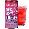 The Republic of Tea - Cold Brew Hibiscus Aronia Blackberry Iced Tea, Large Herbal Iced Tea Pouches, Steeps Six One-Quart Pitchers