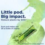 Windex Dissolve Concentrated Pods, Multisurface Cleaner Starter Kit contains 1 Reusable Bottle, 3 Concentrated Dissolvable Pods