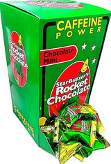 Rocket Chocolate Milk Chocolate Mint Flavored Caffeinated Chocolate Truffles, 100 count, Mini