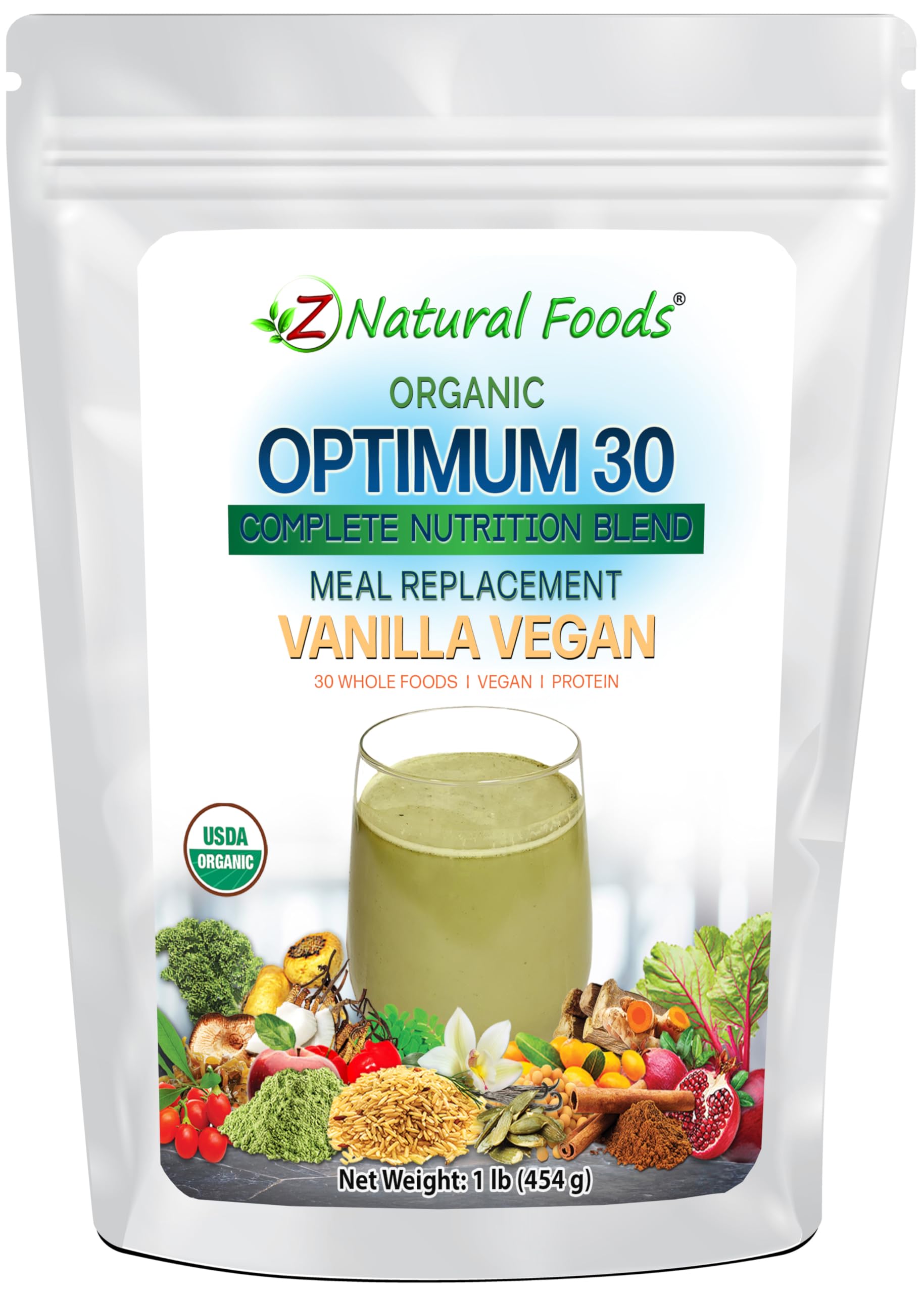 Optimum 30 Organic Vanilla Vegan Meal Replacement Powder