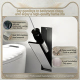 Stainless Steel Recessed Toilet Brush Holder - Invisible in-Wall Bathroom Niche Cabinet with Tileable Door, Enclosed Storage, Hygienic & Space-Saving