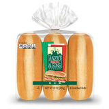 Anzio & Sons White Sub Rolls, 6 count, (2.5 oz each), Sandwich Rolls, 15 oz Bag