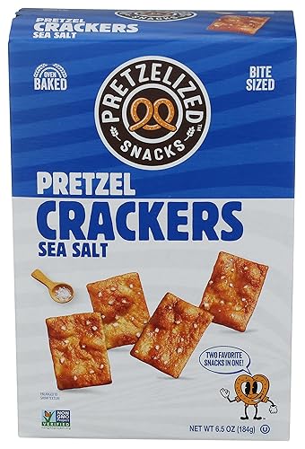 Pretzelized, Sea Salt Pretzel Crackers, 6.5 Ounce