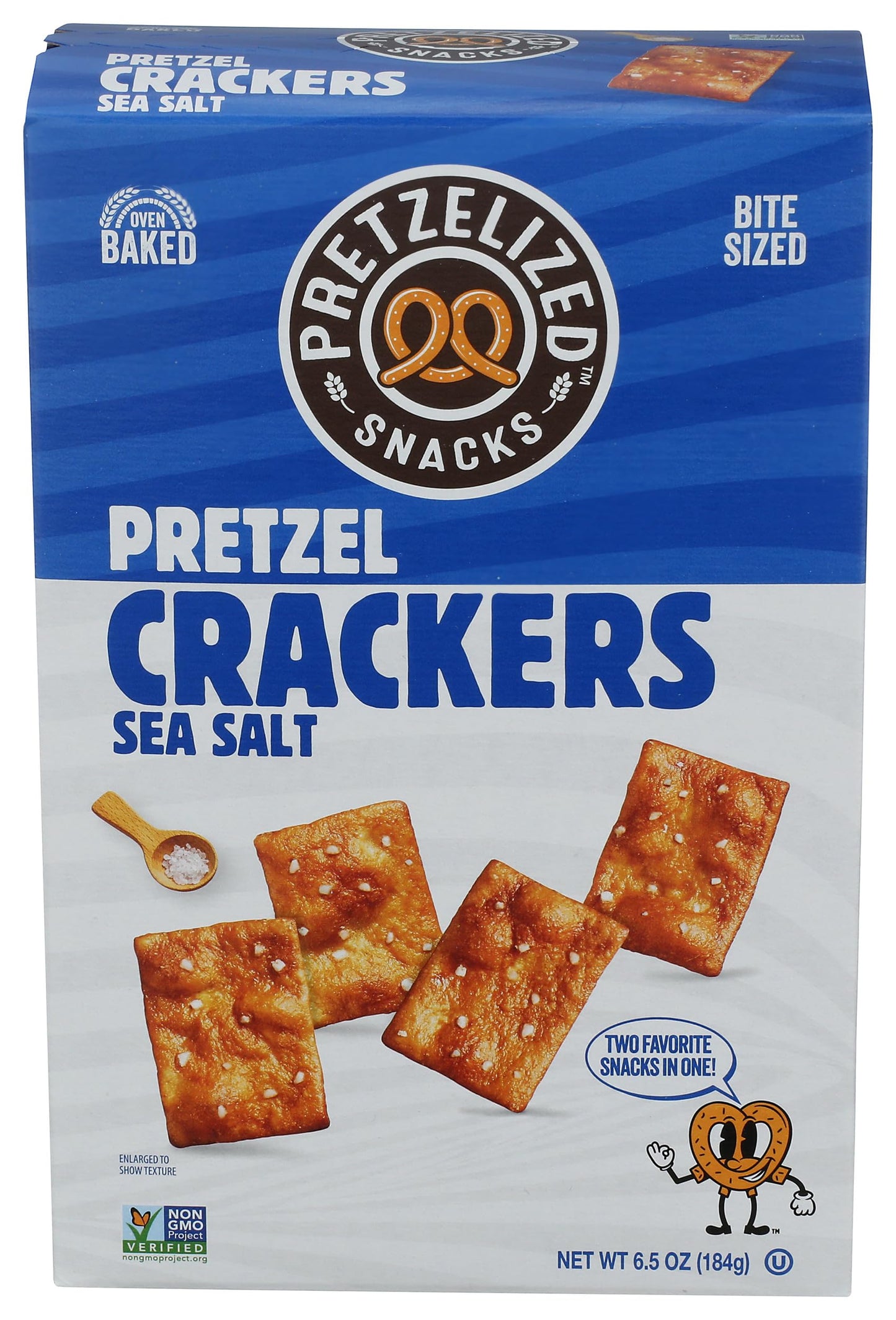 Pretzelized, Sea Salt Pretzel Crackers, 6.5 Ounce