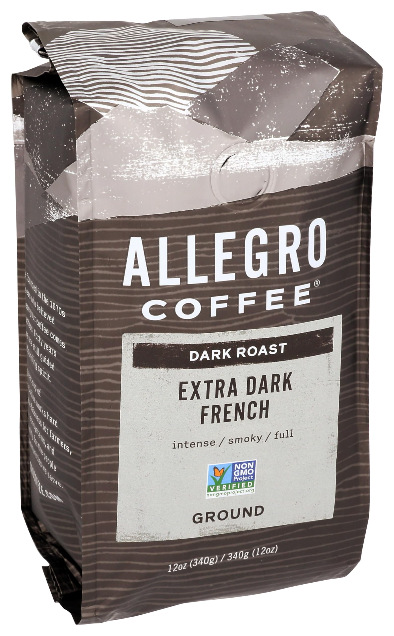 Allegro Coffee Extra Dark French Roast Ground Coffee, 12 oz