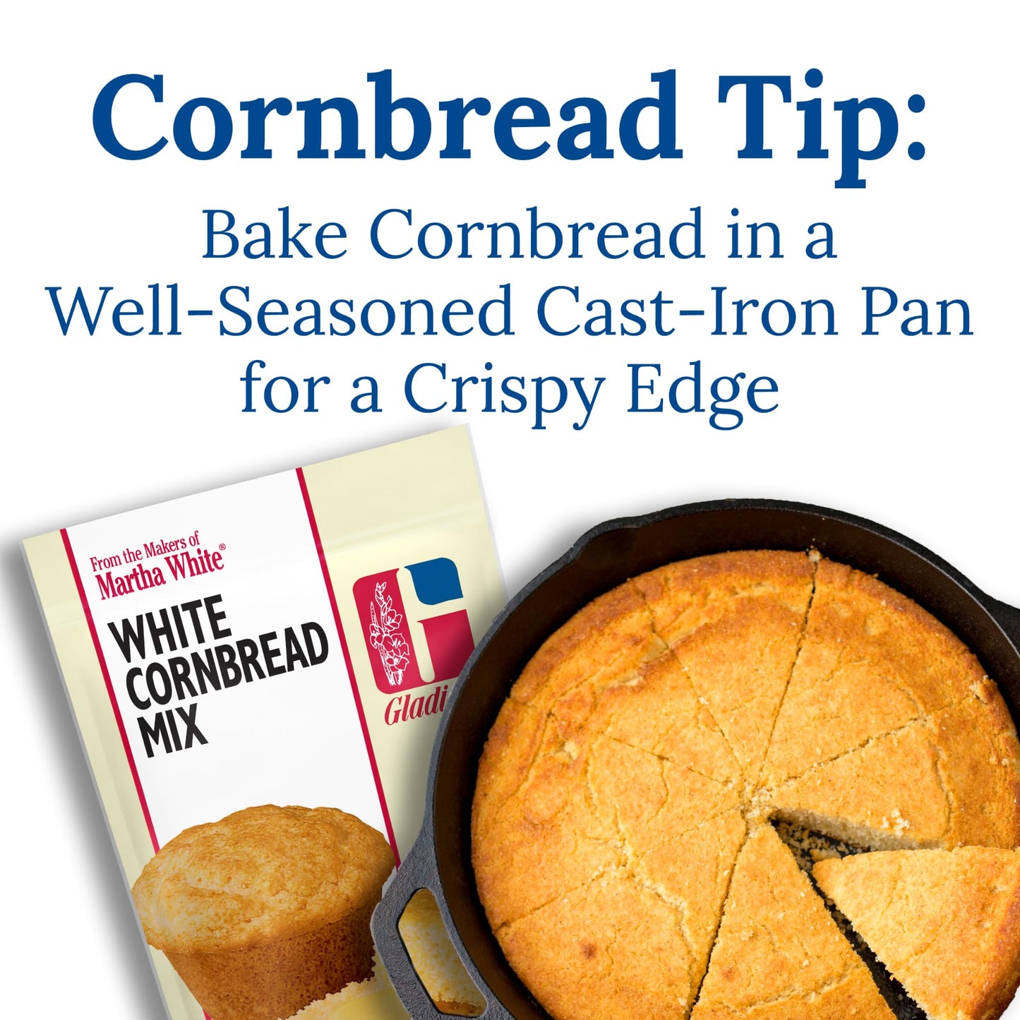 Martha White Gladiola White Cornbread Mix 6 Oz (Pack of 2)