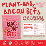 Madly Hadley Plant-Based Bacon Bits -Organic, Healthy Vegan Snack, Crunchy Topper, Keto-Friendly, Gluten-Free Topping for Salads, Pasta and Pizza