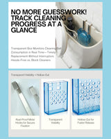 Toilet Tank Cleaning Tablet Holder with Adjustable Stainless Steel Hook - Hanging Dispenser Carrier for Toilet Bowl Cleaners - Prevents Residue