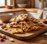Peanut Brittle - 1 lb Fresh Crunchy Candy Made with Roasted Peanuts and Caramelized Sugar for Gifts, Parties, Dessert Tables, Offices, and Snack Bowls