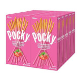 Pocky Strawberry Biscuit Sticks - Sweet Strawberry-Covered Crunchy Snack, Mess-Free and Great for Sharing - (Pack of 10)