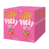Pocky Strawberry Biscuit Sticks - Sweet Strawberry-Covered Crunchy Snack, Mess-Free and Great for Sharing - (Pack of 10)