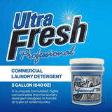 Ultra Fresh® Professional™ Commercial Laundry Detergent, 5 Gallons - Liquid with Easy Dispensing Pump for All Machine Types, up to 640 Loads