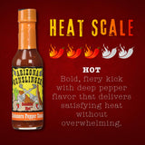 Arizona Gunslinger Habanero Hot Sauce - Made from Fresh Ripened Habanero Peppers and Red Ripened Jalapeño Peppers - Extremely Hot, Thick & Flavorful