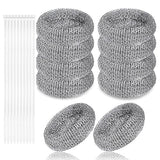 Lint Traps for Washing Machine Hose, Stainless Steel Washing Machine Drain Lint Trap, 10PCS Lint Catcher for Washer Machine with 10PCS Cable Ties