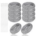 Lint Traps for Washing Machine Hose, Stainless Steel Washing Machine Drain Lint Trap, 10PCS Lint Catcher for Washer Machine with 10PCS Cable Ties