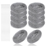 Lint Traps for Washing Machine Hose, Stainless Steel Washing Machine Drain Lint Trap, 10PCS Lint Catcher for Washer Machine with 10PCS Cable Ties