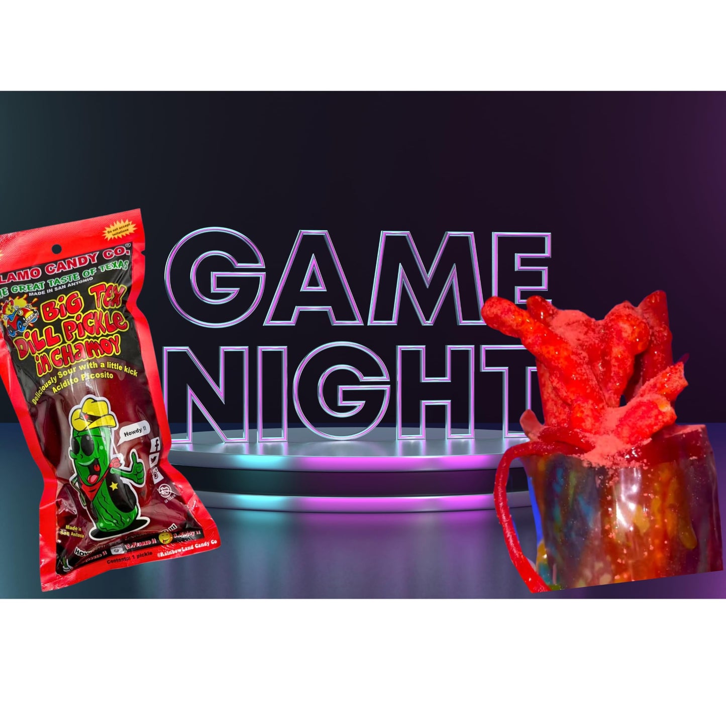 Tiktok Chamoy Pickle Kit With Fruit-Roll-up & Chips, Includes Lucas Gusano, Skwinkles Salsagheti & More - Snack Gift Box by Ma Lit Candy (Big Tex