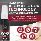 Blaze Away Commercial Air Freshener & Odor Eliminator for Strong Odor - Industrial-Grade Room Spray & Room Deodorizer for Home, Car, Smoke & Pet Odors