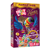 Willy Wonka Froot Loops Cold Breakfast Cereal, Turns Milk Berry-licious, Breakfast Snacks, Family Size, Berry-licious, 12.3oz Box (1 Box)