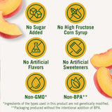 Del Monte No Sugar Added Diced Peaches Fruit Cup Snacks, 3.75 oz Cup (Pack of 24 Cups)