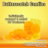 Butterscotch Candy. Individually Wrapped and Sealed Hard Candies. (1 Pound Bag).