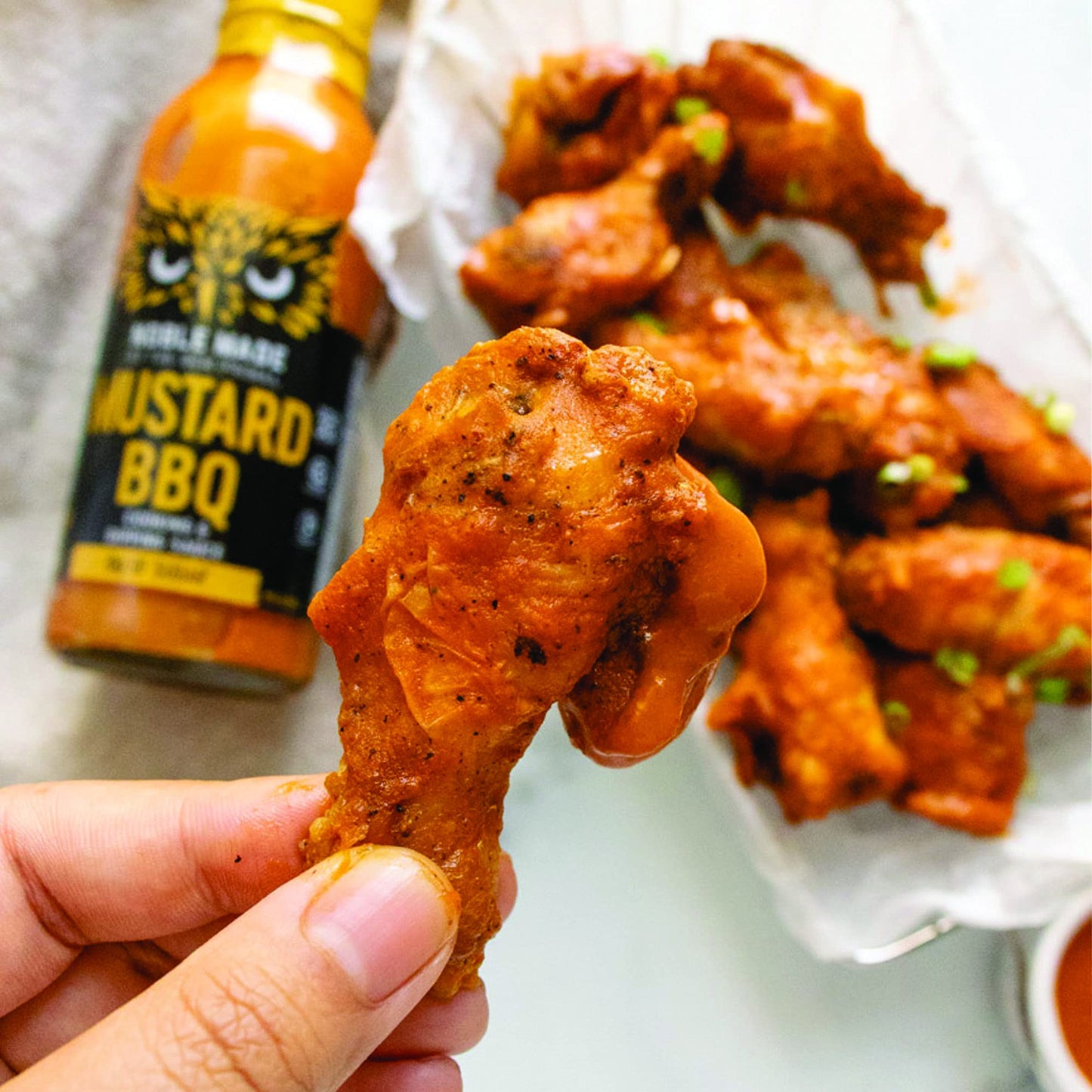 Noble Made by The New Primal, Mustard BBQ Sauce, Whole30 Approved, Paleo, Gluten Free, Keto, Low Carb, Low Calorie, Dairy and Soy Free, Glass Bottle