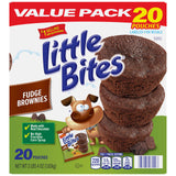 (Value Pack) Little Bites Fudge Brownies, 20 individual packs, (1.8 oz each), Made with Real Chocolate Mini Muffins, 36 oz Multipack