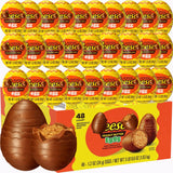 Reese Peanut Butter Creme Eggs, Bulk 48 Count 3D 1.2 oz. Milk Chocolate Peanut Butter Creme Eggs, Individually Wrapped Chocolate Eggs for Easter