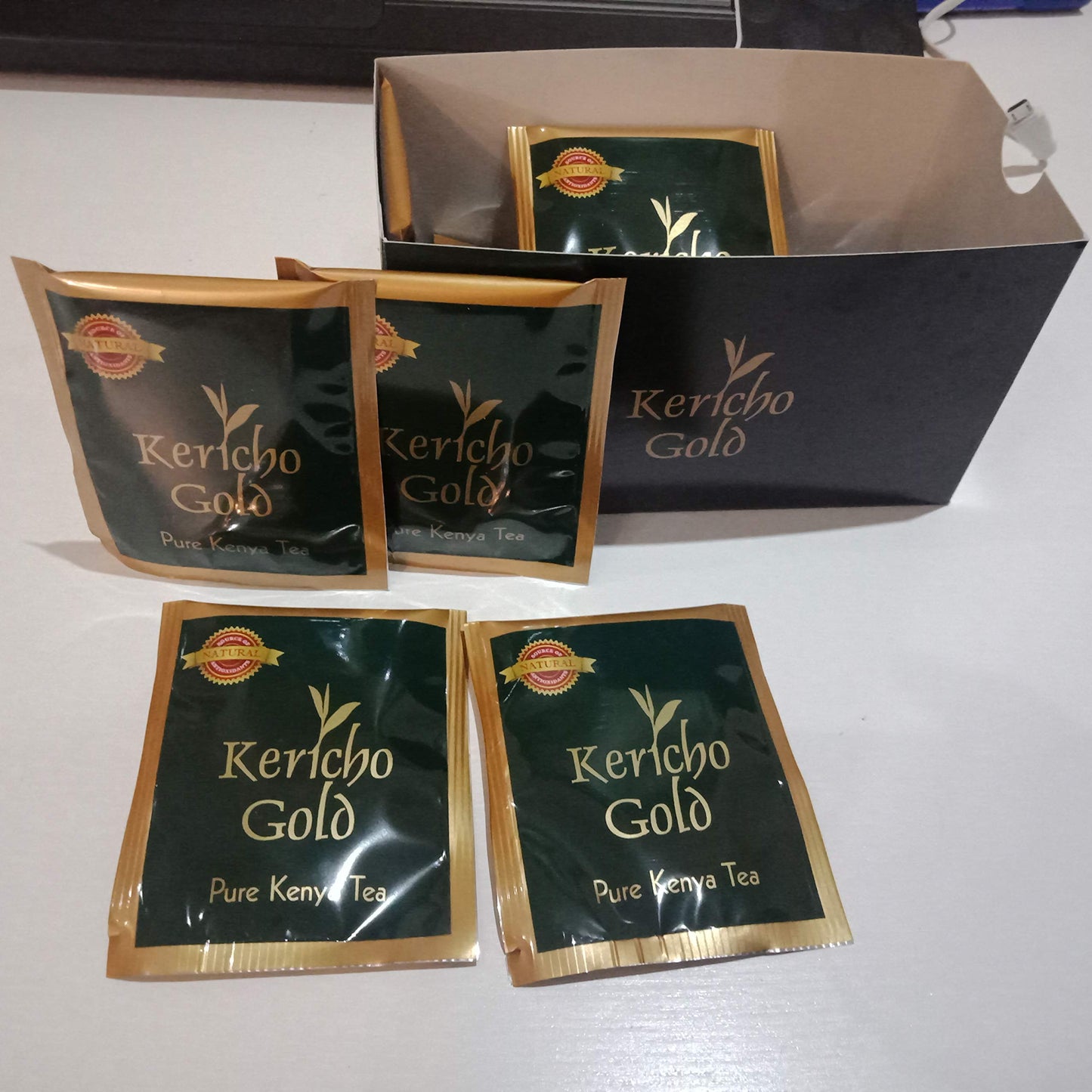 Kericho gold Kenyan Tea (Black Tea, 50 Enveloped Tea Bags, 3.53oz)