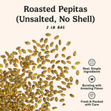 Nuts com - Roasted Pepitas - 2 Lb Bag, Unsalted No Shell Pumpkin Seeds, Healthy Snack for Adults & Kids, Rich in Protein, Fiber & Calcium - Keto