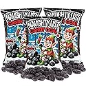 Naughty List Coal Candy, Funny Gag Gift Gummies, Sour Strawberry Flavored, Christmas Stocking Stuffer Treats, 4 Ounces (Pack of 3)