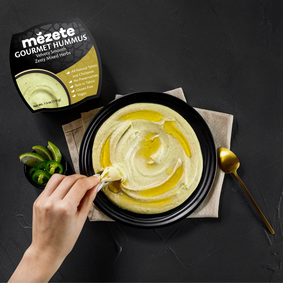 Mezete Zesty Za'Atar Hummus, 215 GR