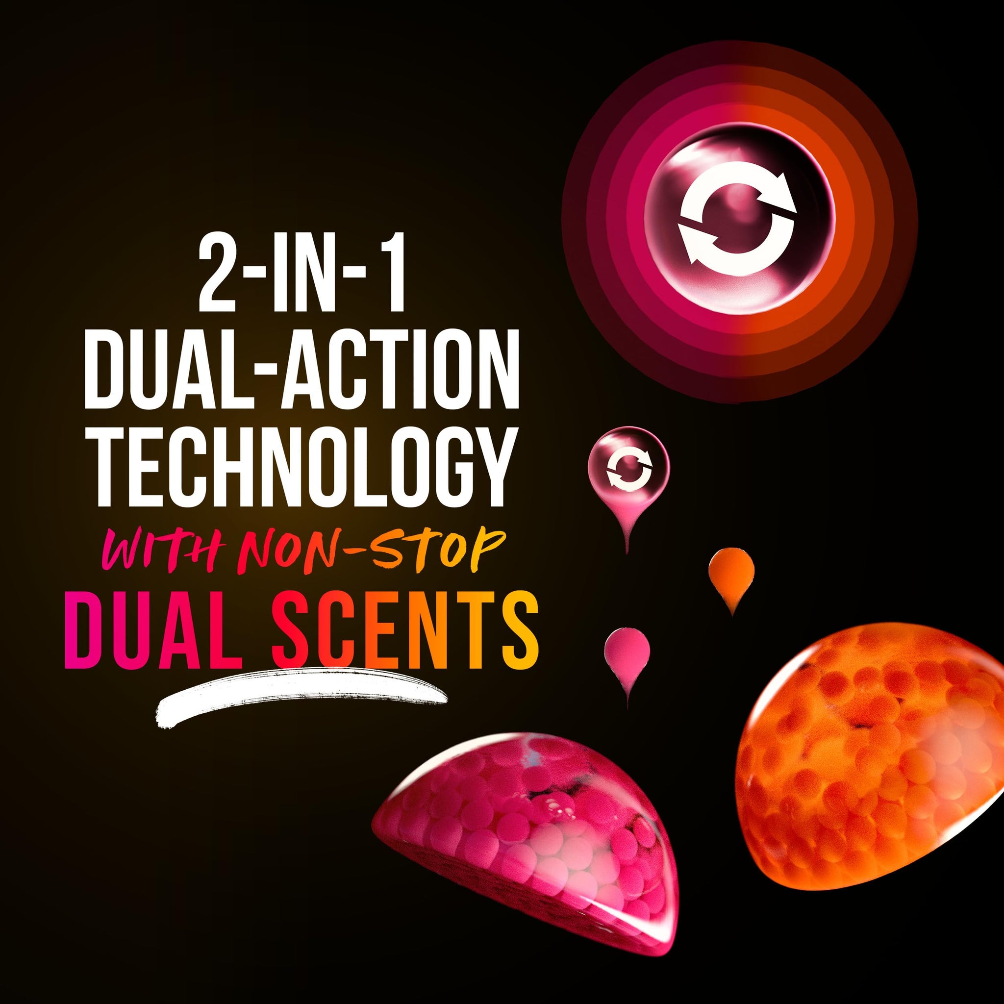 Downy Unstopables Fusions Scent Duos Laundry Scent Booster Beads, Sunset and Citrus Scent, 21.1 OZ, 24hr non-stop freshness with 2 in 1 dual scent