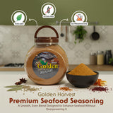 Golden Harvest Seafood Seasoning - Non-GMO, Gluten Free & No Preservatives - Fish Seasoning For Cooking, Seafood Boils & Dry Rubs & Dry Rub for Fish
