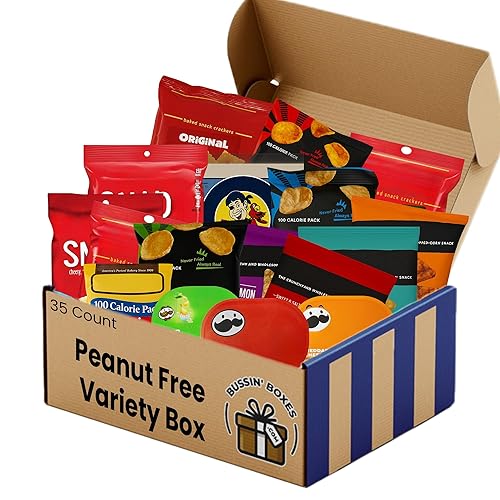 Peanut-Free Chips Variety Pack - Allergy-Friendly Assortment of Chips, Popcorn, and Crisps - 100% Nut-Free Snack Box for School, Travel, and Office
