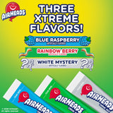 Airheads Xtreme Singles To Go! Drink Mix 30ct Variety Pack, Zero Sugar, Low Calorie, Sweet & Sour Powder Drink Mix Packets, Blue Raspberry, Rainbow
