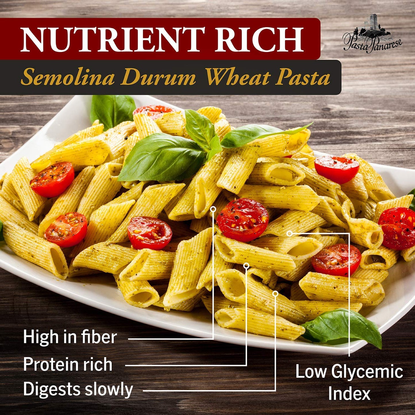 Pasta Panarese Pici Pasta - Wheat Pasta Made in Italy, 500g / 17.63oz (3 pack)