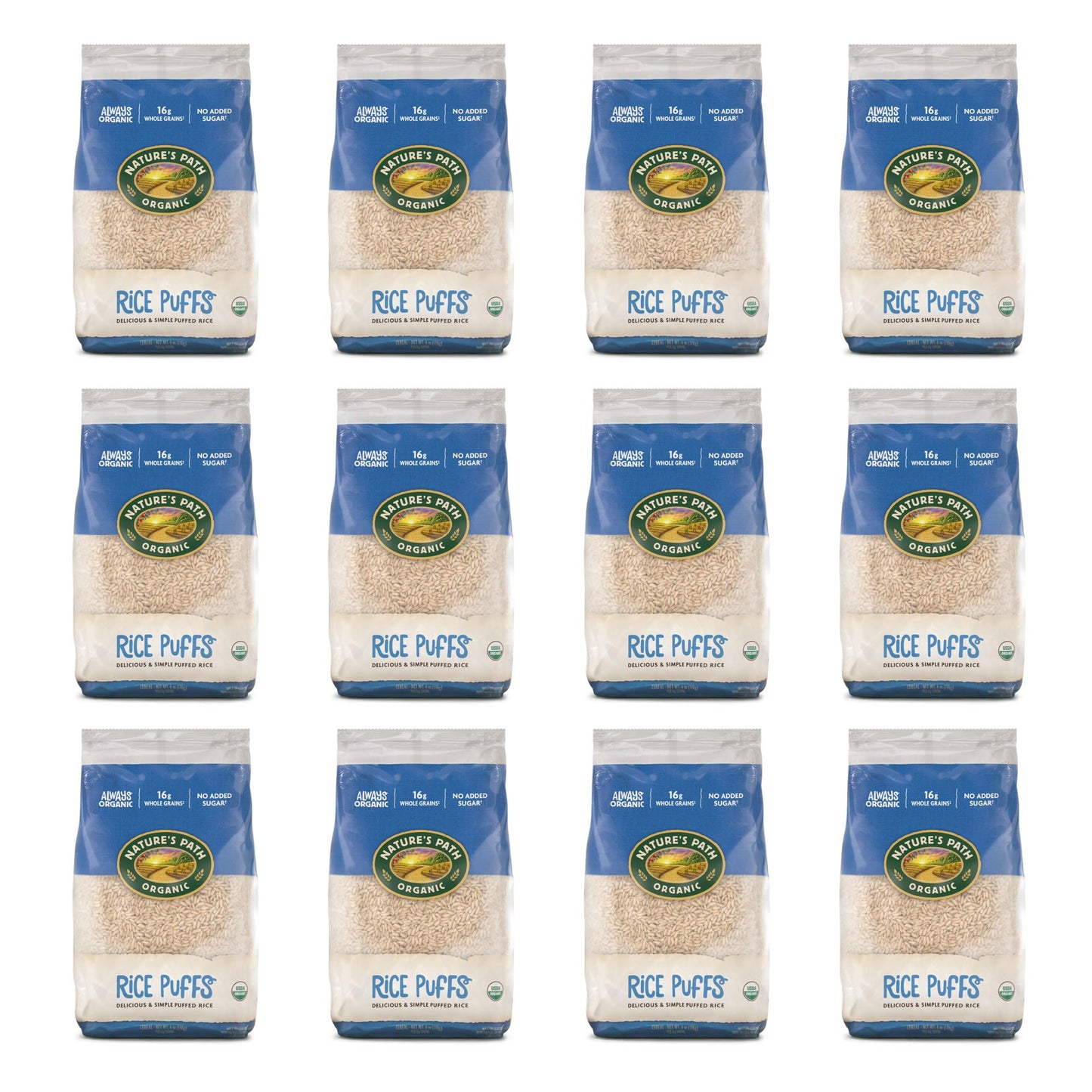 Nature's Path Organic Rice Puffs Cereal, 6 oz (Pack of 12), Earth Friendly Packaging