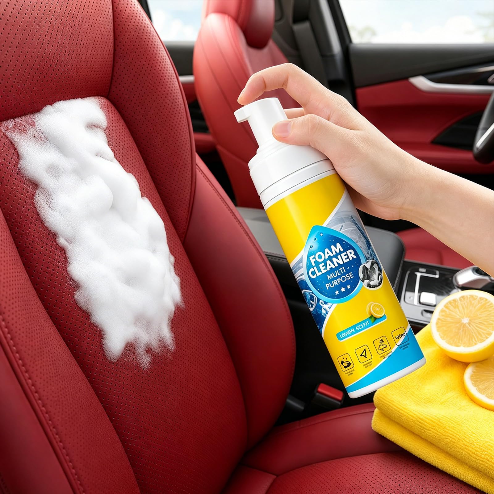 Luhaka 4-In-1 Multi-Enzyme Foam Cleaner, Multi-Purpose Foam Cleaner, For Car Interior, Kitchen Grease, Bathroom Tiles, Deep Cleaning (1PC)
