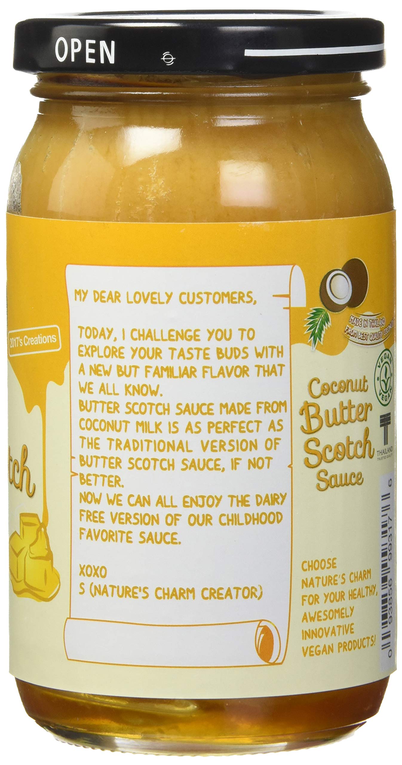 Nature's Charm Coconut Sauce Vegan and Gluten Free (Butterscotch)