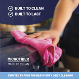 Microfiber Wholesale MW Pro 16x16 Microfiber Wash Cloths - Absorbent Kitchen Dish Rags & Counter Wipes - Heavy Duty Scrubbing Towels for Restaurants