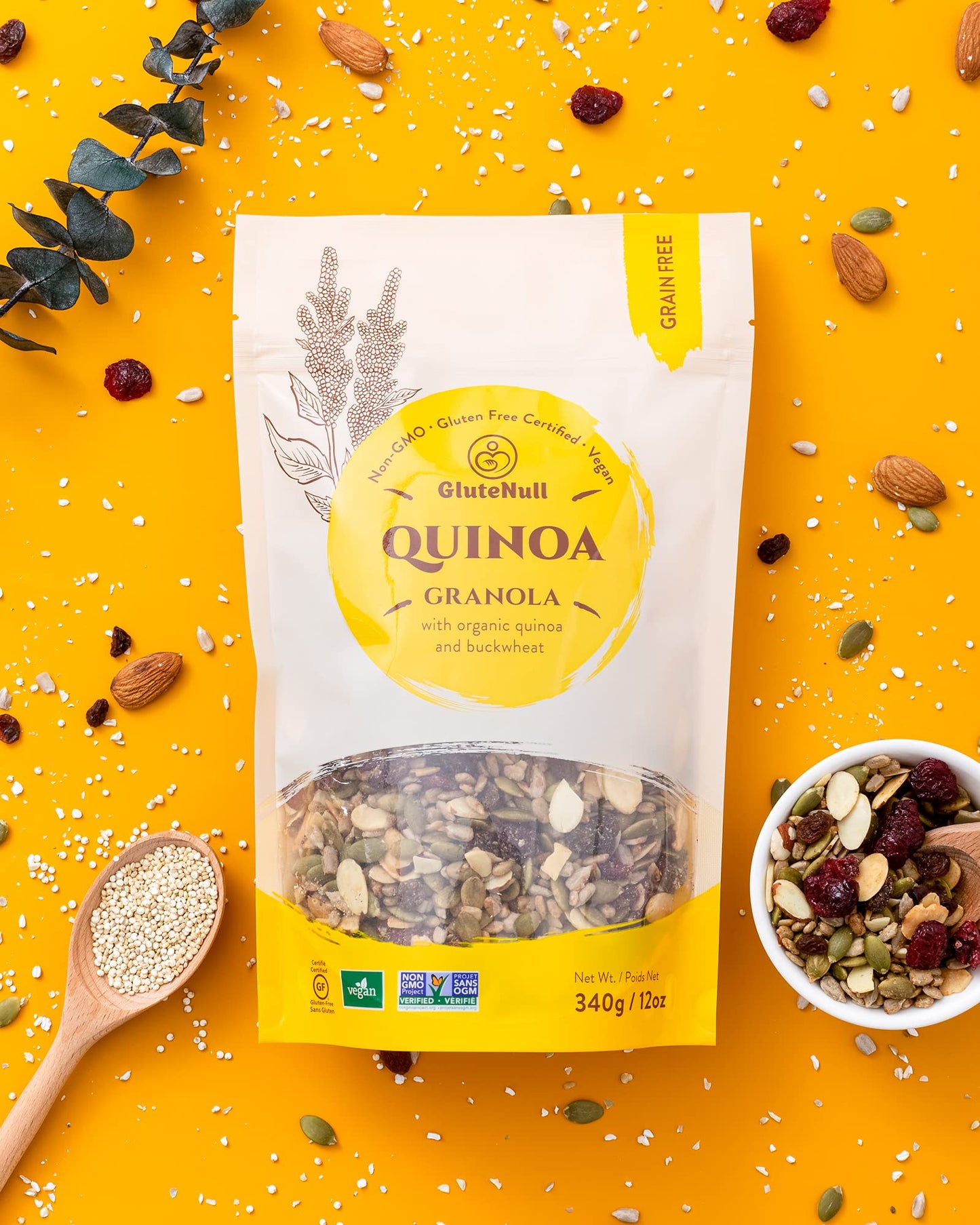 Glutenull, Granola Quinoa Gluten Free, 12 Ounce