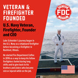 Fire Department Coffee - Gives Back to Firefighters - Dark Roast Coffee Pods - Bold & Strong - Roasted in the USA - Premium K Cups - Veteran Owned