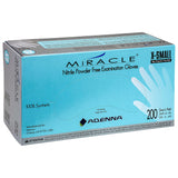 Adenna Miracle 4 mil Powder-Free Nitrile Exam Gloves, Medical Grade, Blue, X-Small, Box of 200
