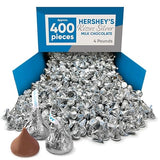 Hershys Kisses Silver Foiled Classic Milk Chocolate - 4 Pounds approx 400 pieces of Chocolate Candy Individually Wrapped - Ideal for Snacking